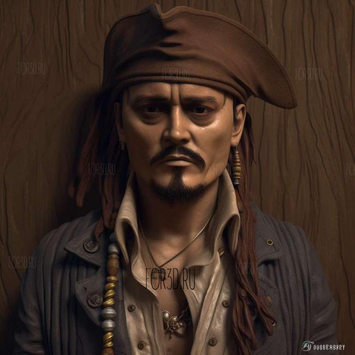 johnny depp 3 stl model for CNC